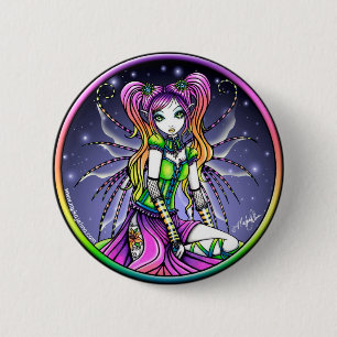 Myra Celestial Rainbow Fairy Button