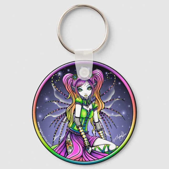 Myra Celestial Rainbow Fairy Keychain (Front)