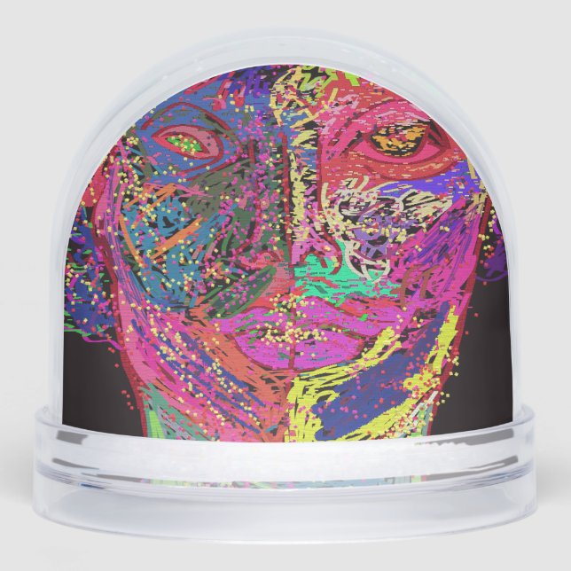 Myriad of Colours Female Silhouette Snow Globe (Front)