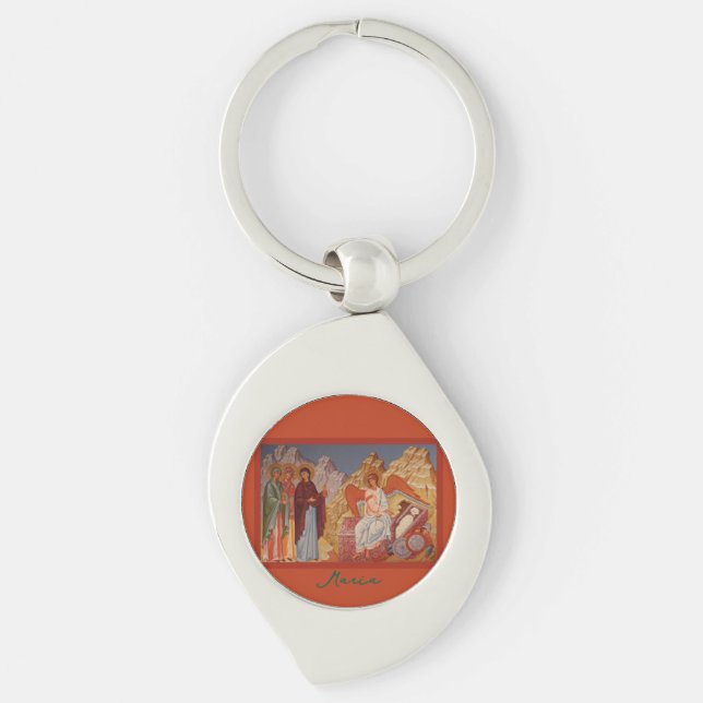 Myrrh Bearing Women l Orthodox Icon l Personalize, Keychain (Front)
