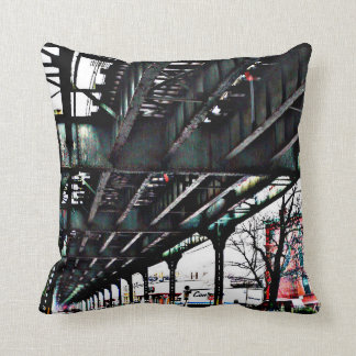 MYRTLE AVE SUBWAY LINE - BROOKLYN NEW YORK PILLOW