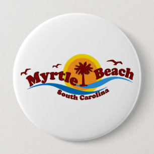 Myrtle Beach. 4 Inch Round Button