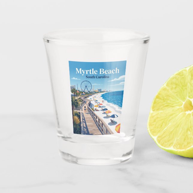 Myrtle Beach Boardwalk USA Shot Glass (Front)