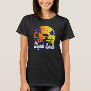 Myrtle Beach Carolina Sunset Beach Retro Premium T-Shirt