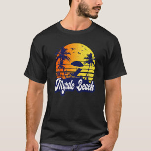 Myrtle Beach Carolina Sunset Beach Retro Premium T-Shirt