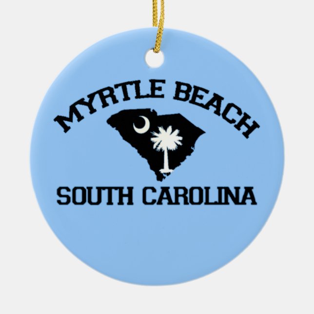 Myrtle Beach. Ceramic Ornament (Front)