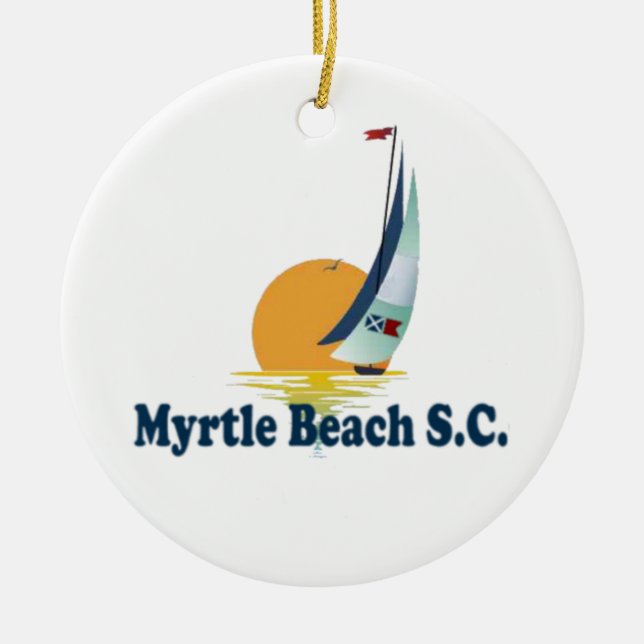 Myrtle Beach. Ceramic Ornament (Front)