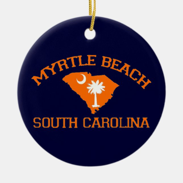 Myrtle Beach. Ceramic Ornament (Front)