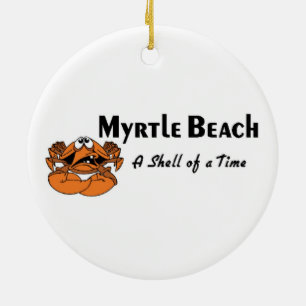Myrtle Beach Crab Ceramic Ornament
