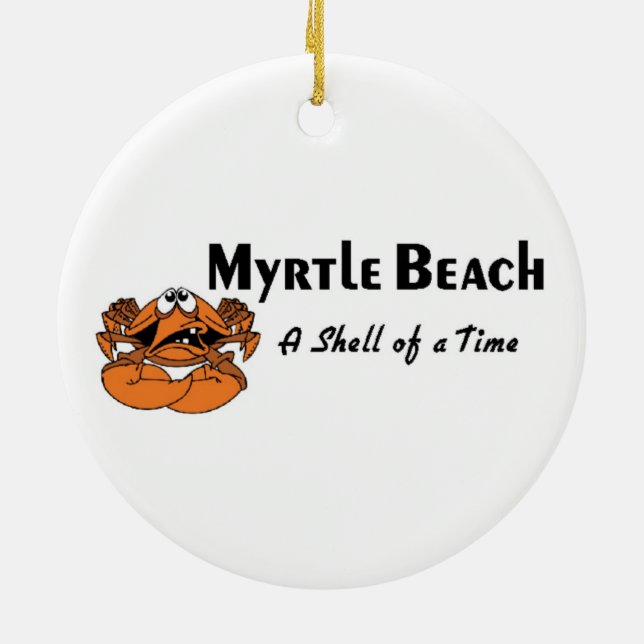 Myrtle Beach Crab Ceramic Ornament (Back)