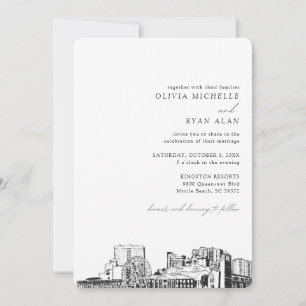 Myrtle Beach Destination Mariage Invitation