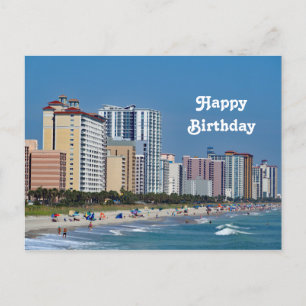 Myrtle Beach Hotels Photo Birthday Postcard
