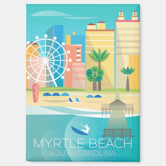 Myrtle Beach, Magnet du réfrigérateur de Caroline  (Recto)
