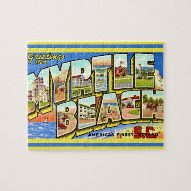 Myrtle Beach Postcard 8x10 Jigsaw Puzzle (Horizontal)