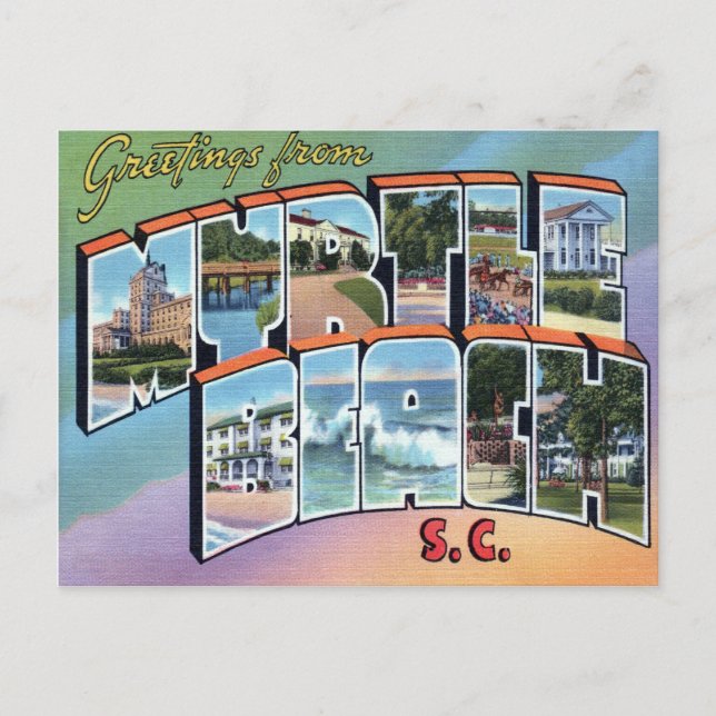 Myrtle Beach SC Grande lettre Carte postale (Devant)