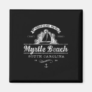 Myrtle Beach Sc Sailboat Vintage Nautical Tee  Magnet