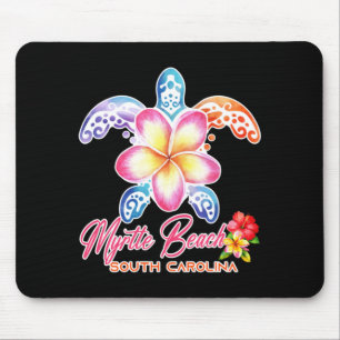 Myrtle Beach Sea Turtle Plumeria South Carolina Mouse Pad
