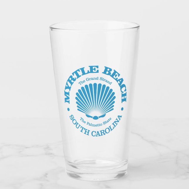 Myrtle Beach (seashell) Glass (Front)