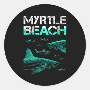 Myrtle Beach Shark  Classic Round Sticker
