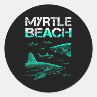 Myrtle Beach Shark  Classic Round Sticker
