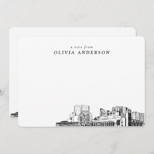 Myrtle Beach Sketch Personalized Note Cards