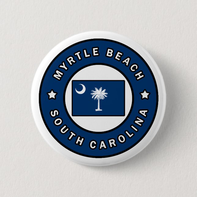 Myrtle Beach South Carolina 2 Inch Round Button (Front)