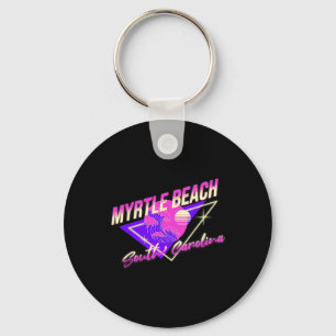 Myrtle Beach South Carolina 80s Retro Sc Vacation Keychain