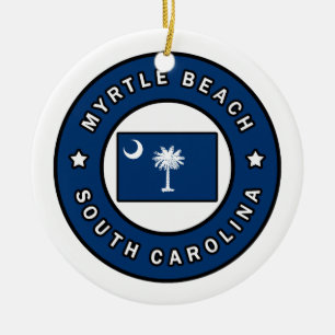 Myrtle Beach South Carolina Ceramic Ornament
