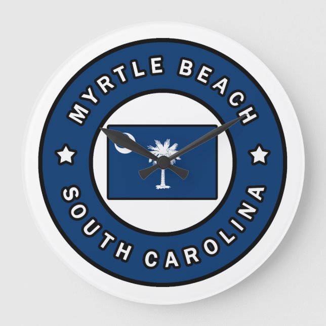 Myrtle Beach South Carolina Large Clock (Front)