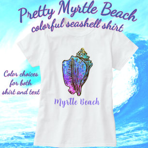 Myrtle Beach South Carolina Pretty Conch Sea Shell T-Shirt
