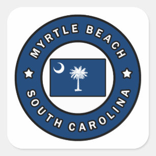 Myrtle Beach South Carolina Square Sticker