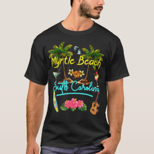Myrtle Beach South Carolina Summer Palm Sun Set Pa T-Shirt