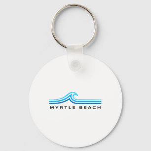Myrtle Beach South Carolina Waves Mens Womens Boys Keychain