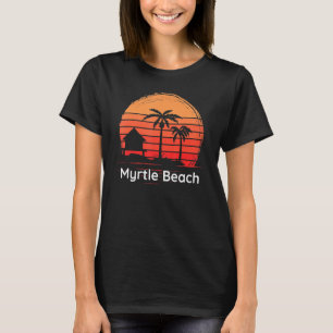 Myrtle Beach Souvenirs Tropical Beach Summer Surf T-Shirt