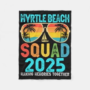 Myrtle Beach Squad 2025 Vacation Friends Family Ma Fleece Blanket
