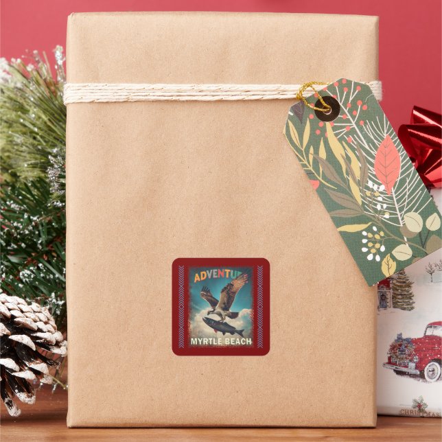 Myrtle beach square sticker (Holiday)