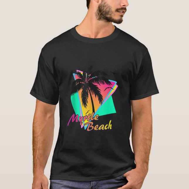 Myrtle Beach Tropical Summer Palm Tree Sunset Tank (Front)