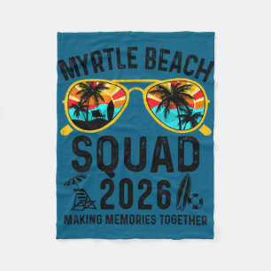 Myrtle beach vacation squad 2026 matching family fleece blanket