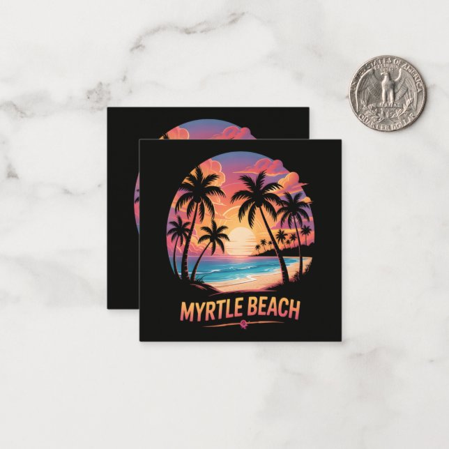Myrtle Beach Vacation Surfer  Card (Front/Back In Situ)
