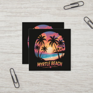 Myrtle Beach Vacation Surfer  Square Business Card