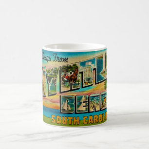 Myrtle Beach Vintage Greeting Postcard Coffee Mug