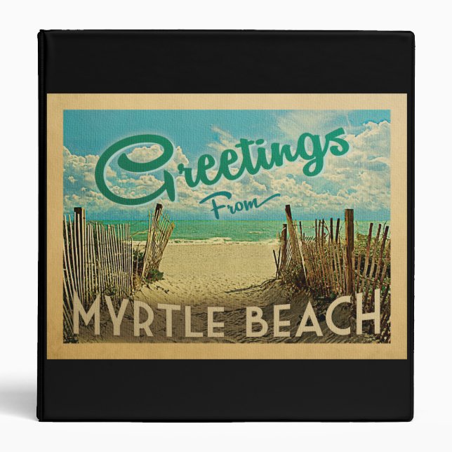 Myrtle Beach Vintage Travel Binder (Front)