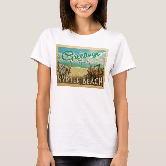 Myrtle Beach Vintage Travel T-Shirt (Front)
