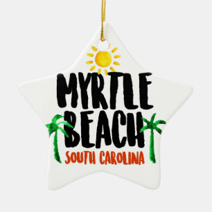 Myrtle Beach Watercolor Ceramic Ornament