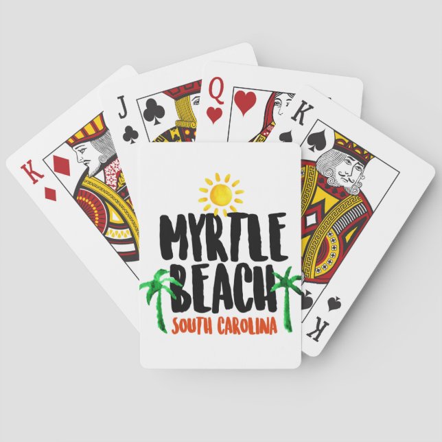 Myrtle Beach Watercolor Playing Cards (Back)