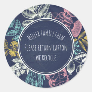 Myrtle Decorative ⎢Egg Carton Round Sticker