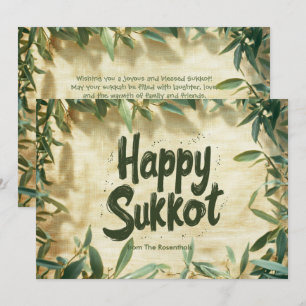 Myrtle Leaf Sukkot Blessing card