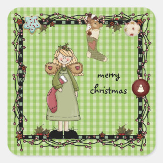 mys  Country Angel Christmas sticker