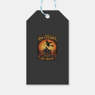 Myself Am Strange Unusual Halloween Witch Haunted Gift Tags
