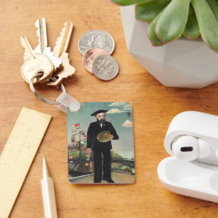 Myself Portrait Landscape 1890, Henri Rousseau Keychain